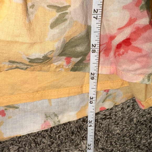 Abercrombie & Fitch Mini Dress Floral Baby Doll Cinch Front Puff Sleeve small - Picture 16 of 16